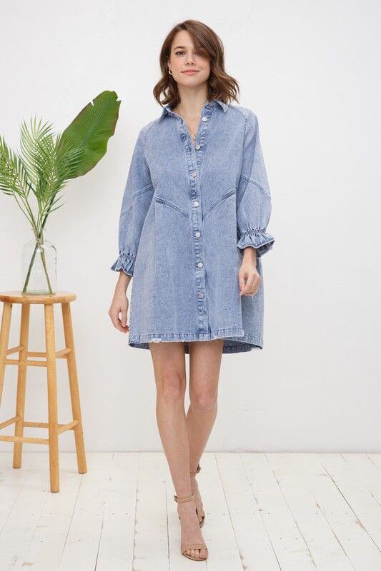 Edie Effortlessly Chic Denim Dress