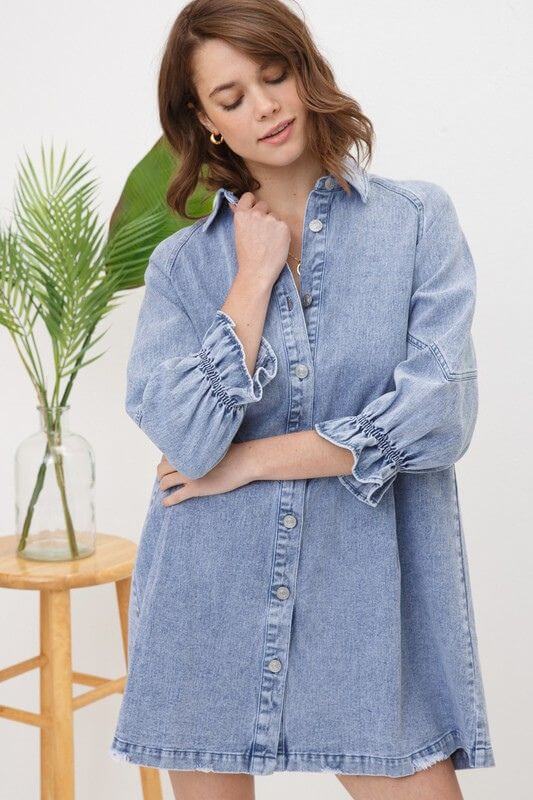 Edie Effortlessly Chic Denim Dress
