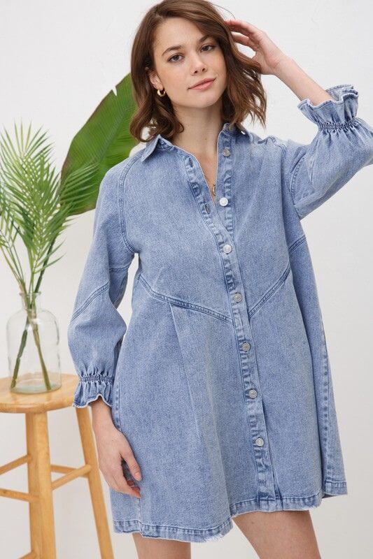 Edie Effortlessly Chic Denim Dress