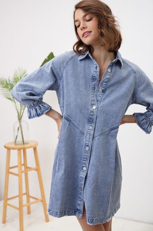 Edie Effortlessly Chic Denim Dress