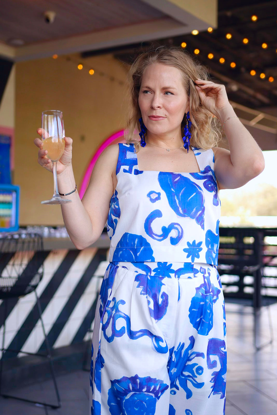 Mara Tropical Print Blouse