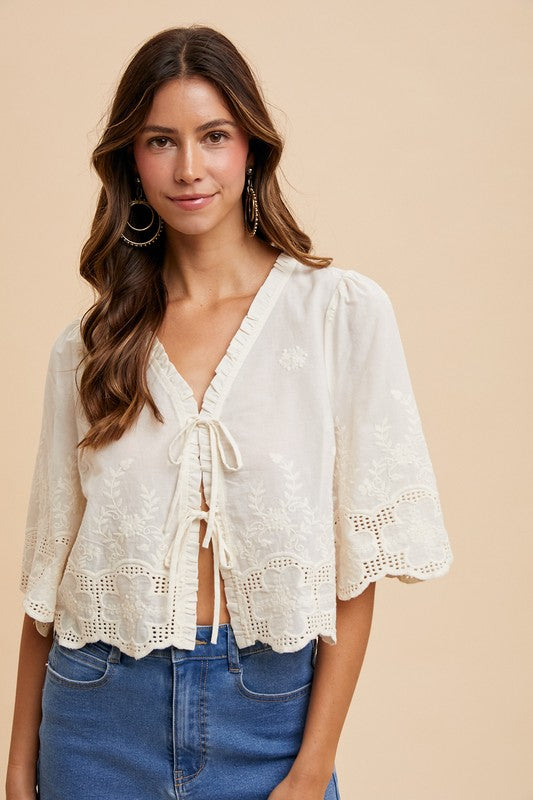 Elodie Embroidered Blouse