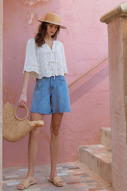 Elodie Embroidered Blouse