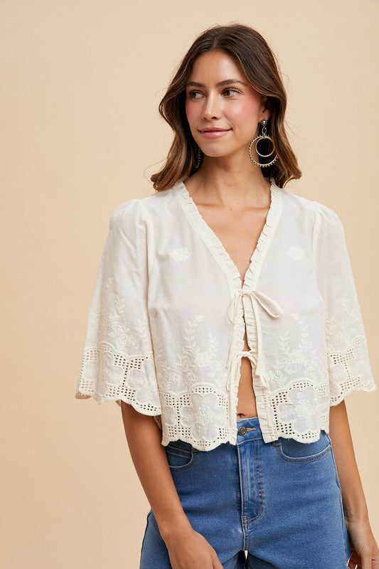 Elodie Embroidered Blouse