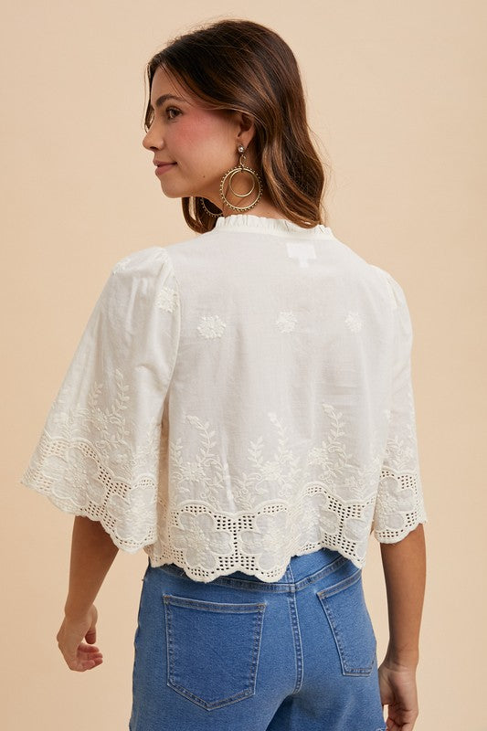 Elodie Embroidered Blouse