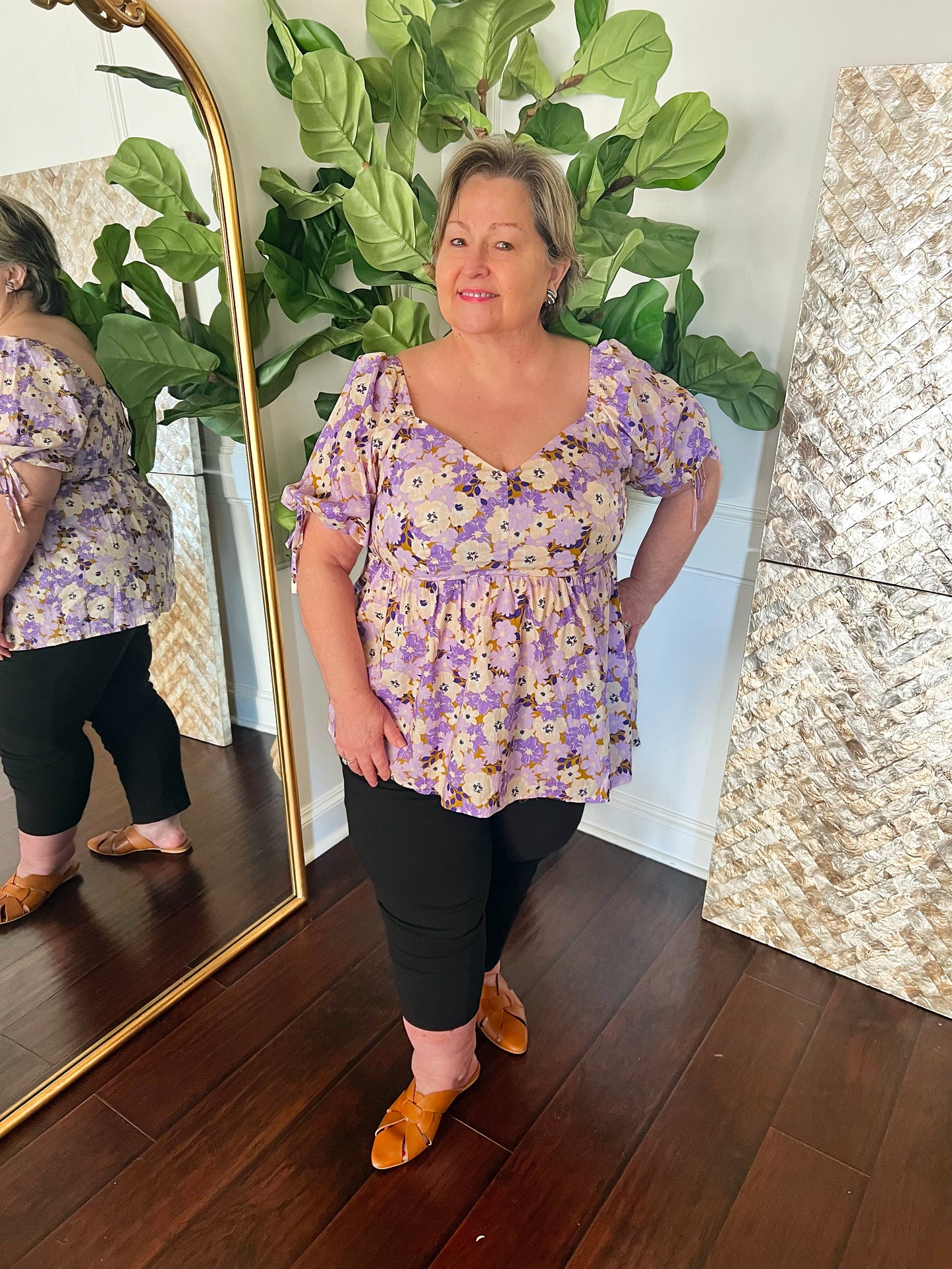 Clearance Rachel puff sleeve top M & 1X