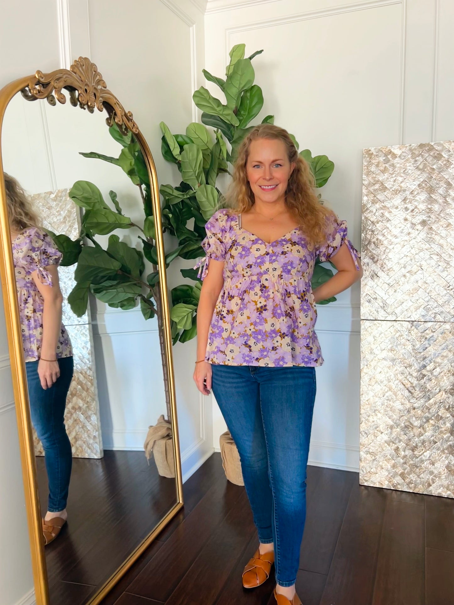 Clearance Rachel puff sleeve top M & 1X