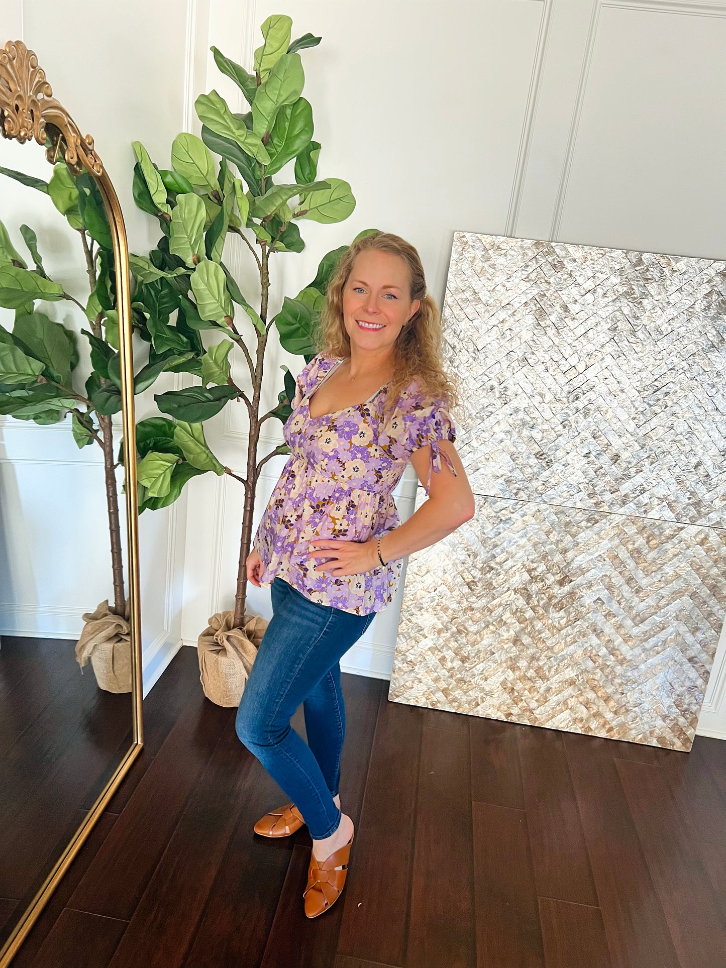 Clearance Rachel puff sleeve top M & 1X