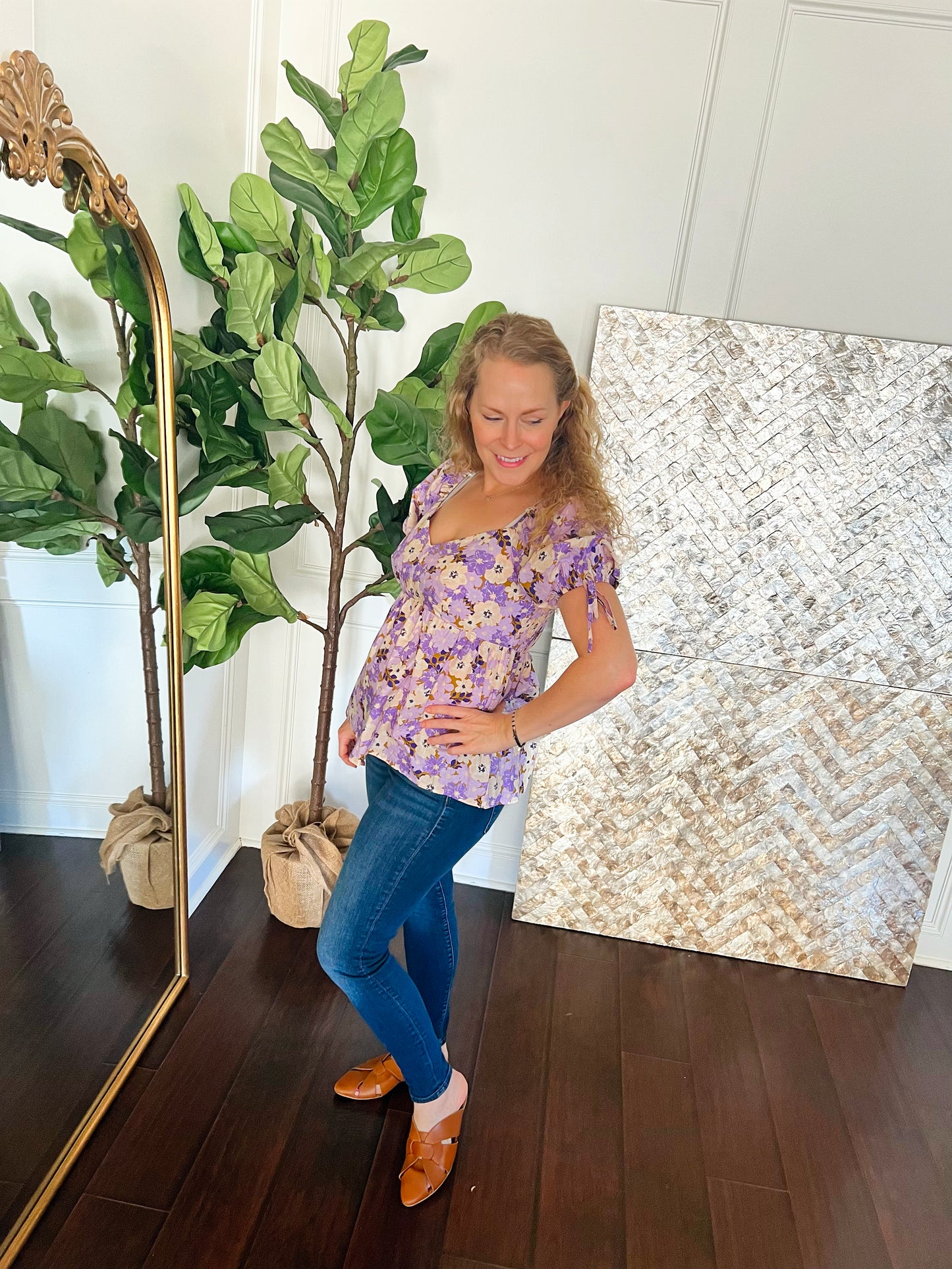 Clearance Rachel puff sleeve top M & 1X