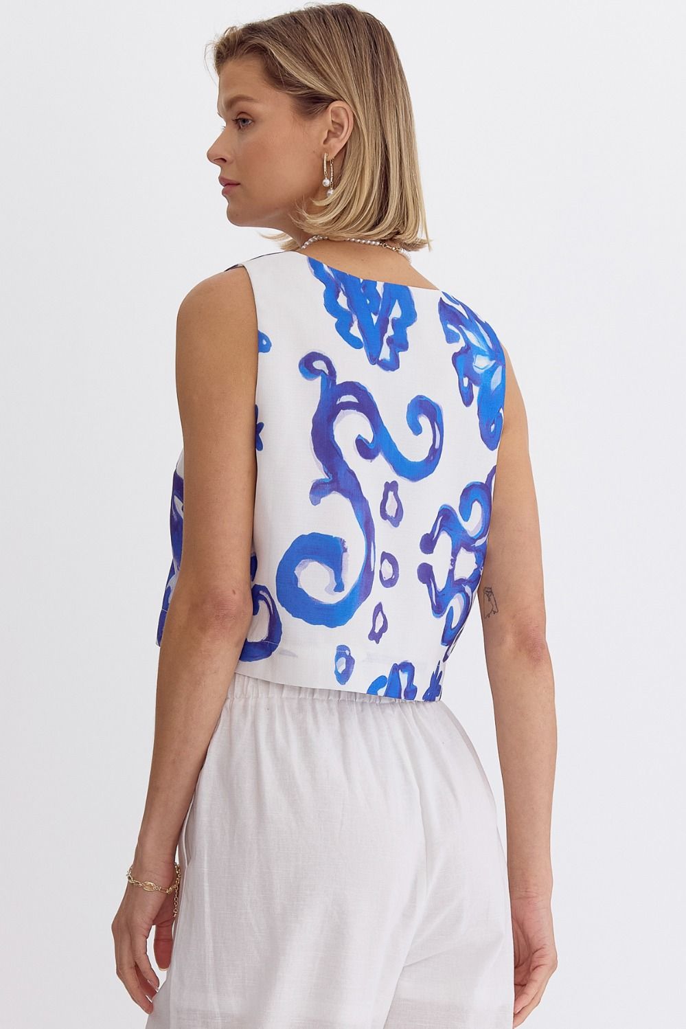 Mara Tropical Print Blouse