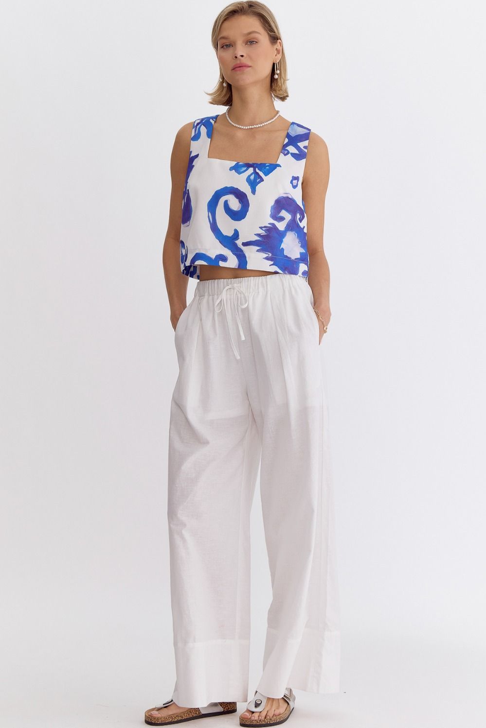 Mara Tropical Print Blouse