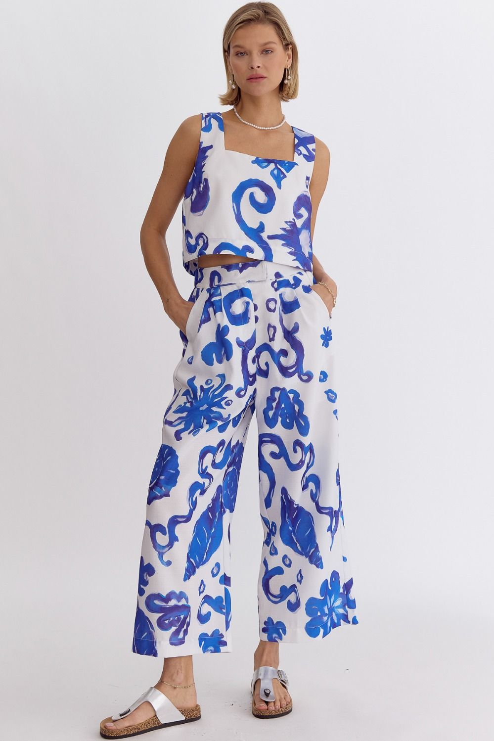 Mara Tropical Print Blouse