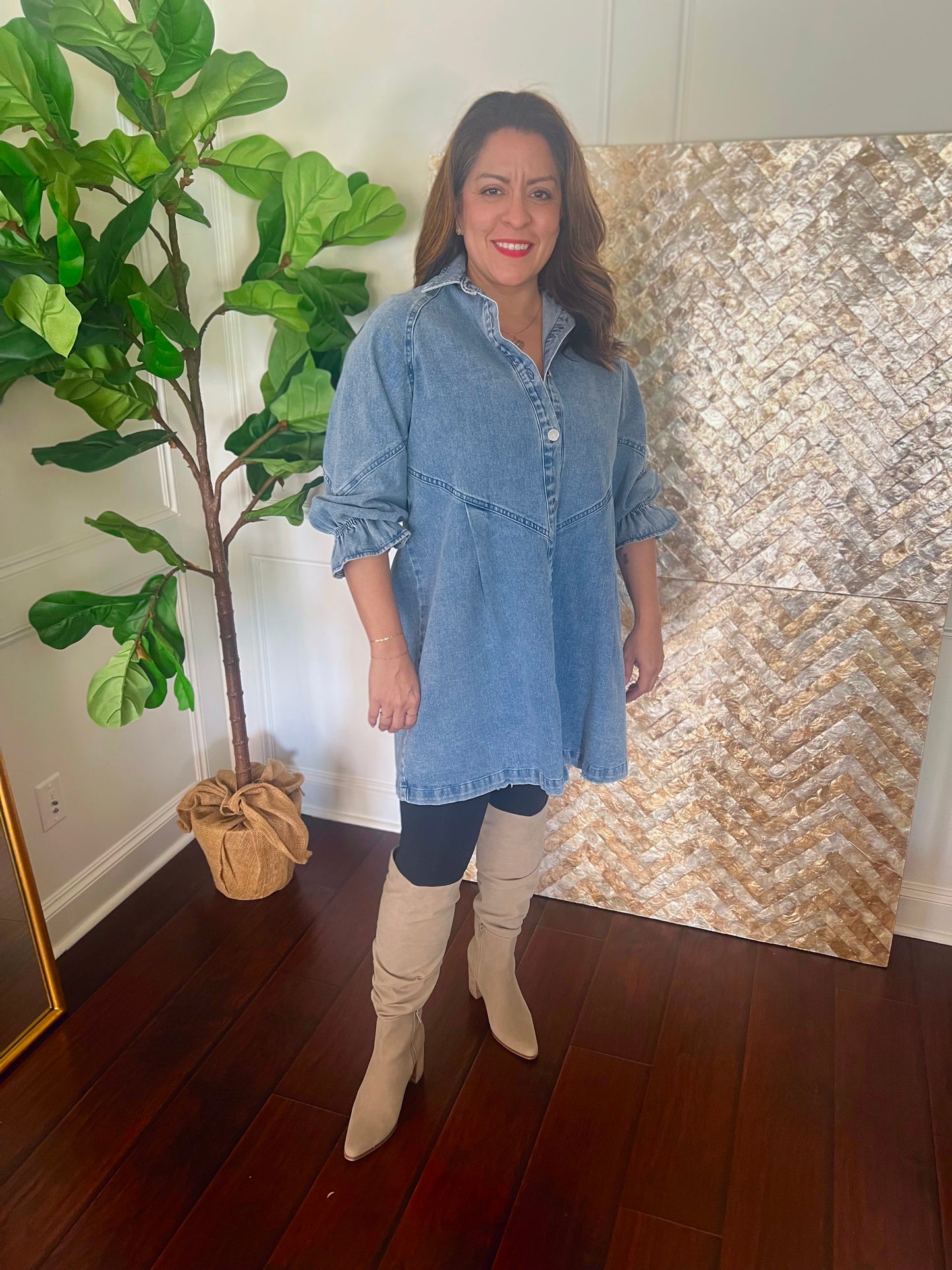 Edie Effortlessly Chic Denim Dress