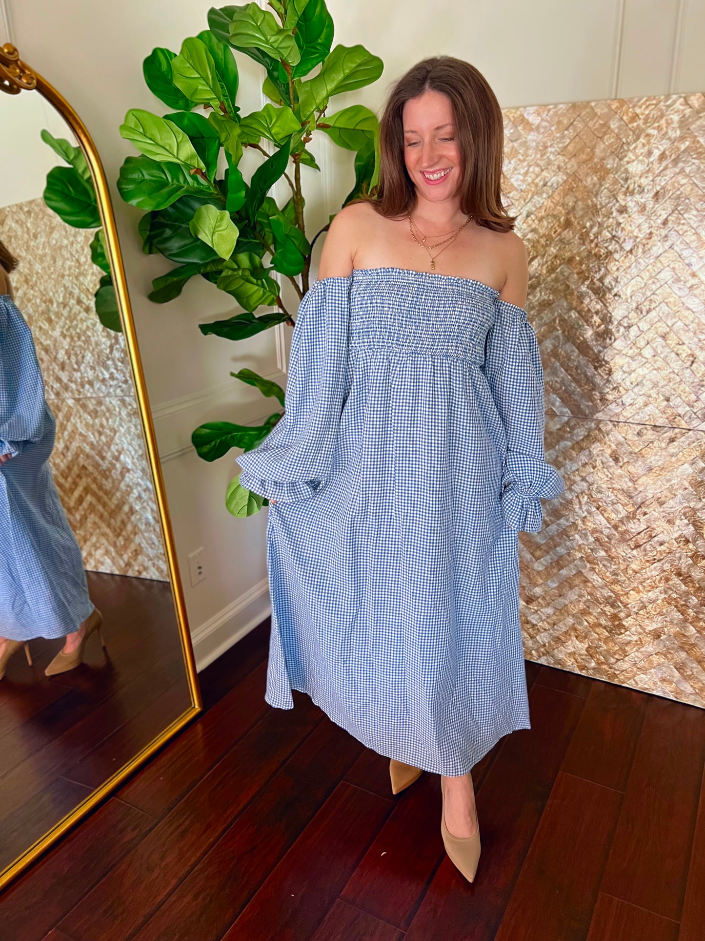 Clearance Sadie Gingham Dress Large