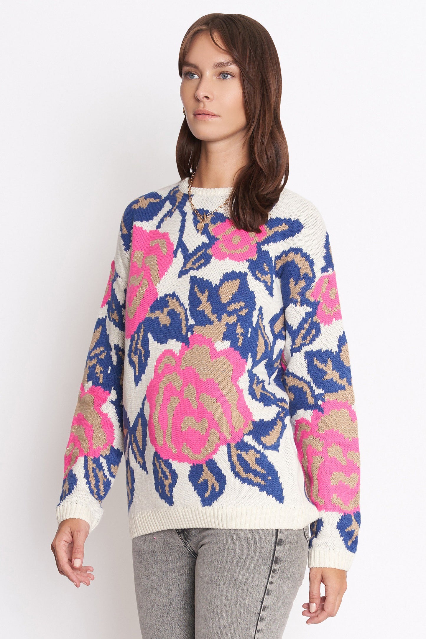 Clearance Calla Floral sweater- Small