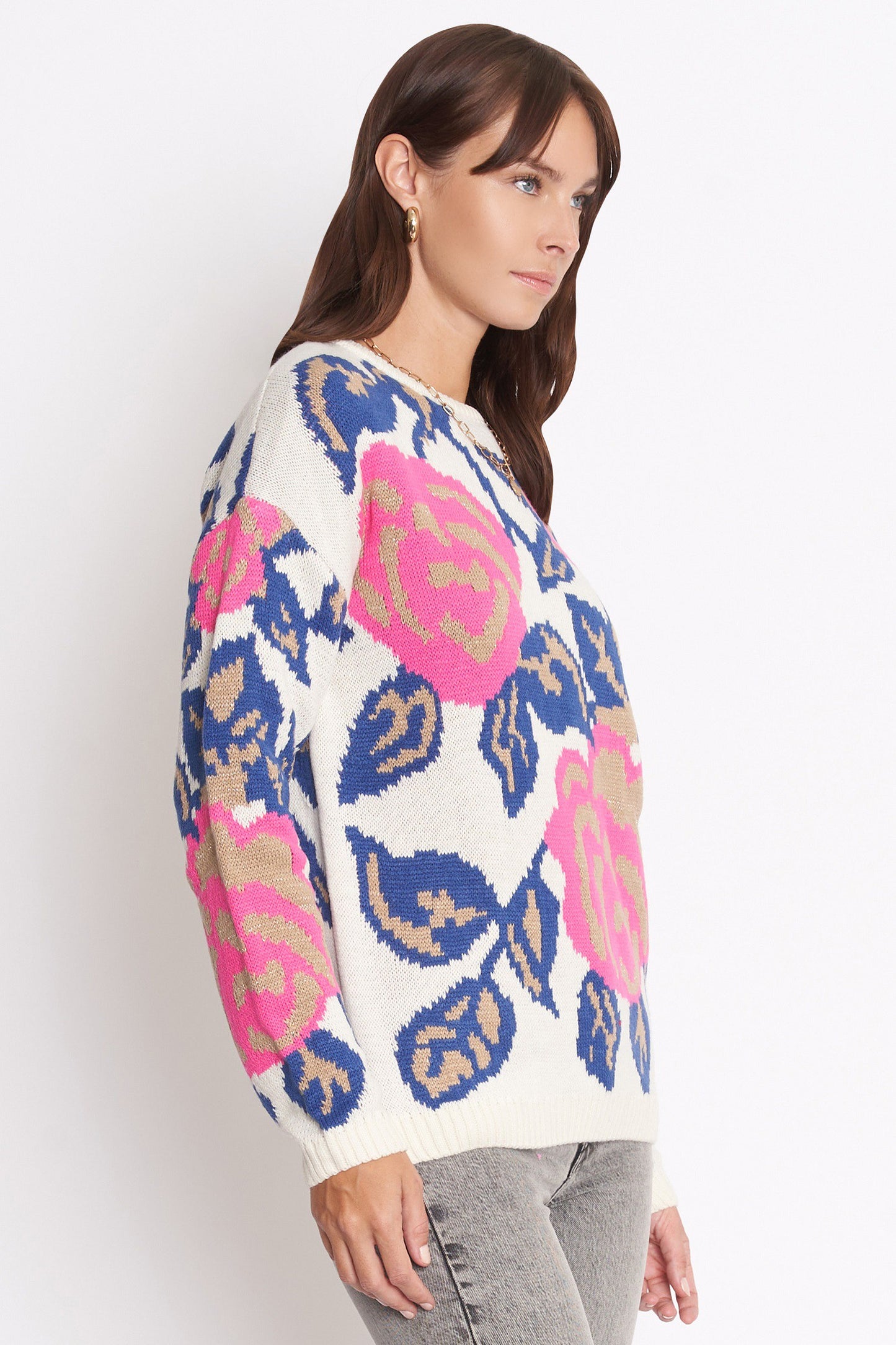 Clearance Calla Floral sweater- Small