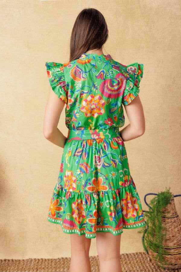Jade Floral Mini Dress