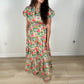 Marigold Floral Midi Dress