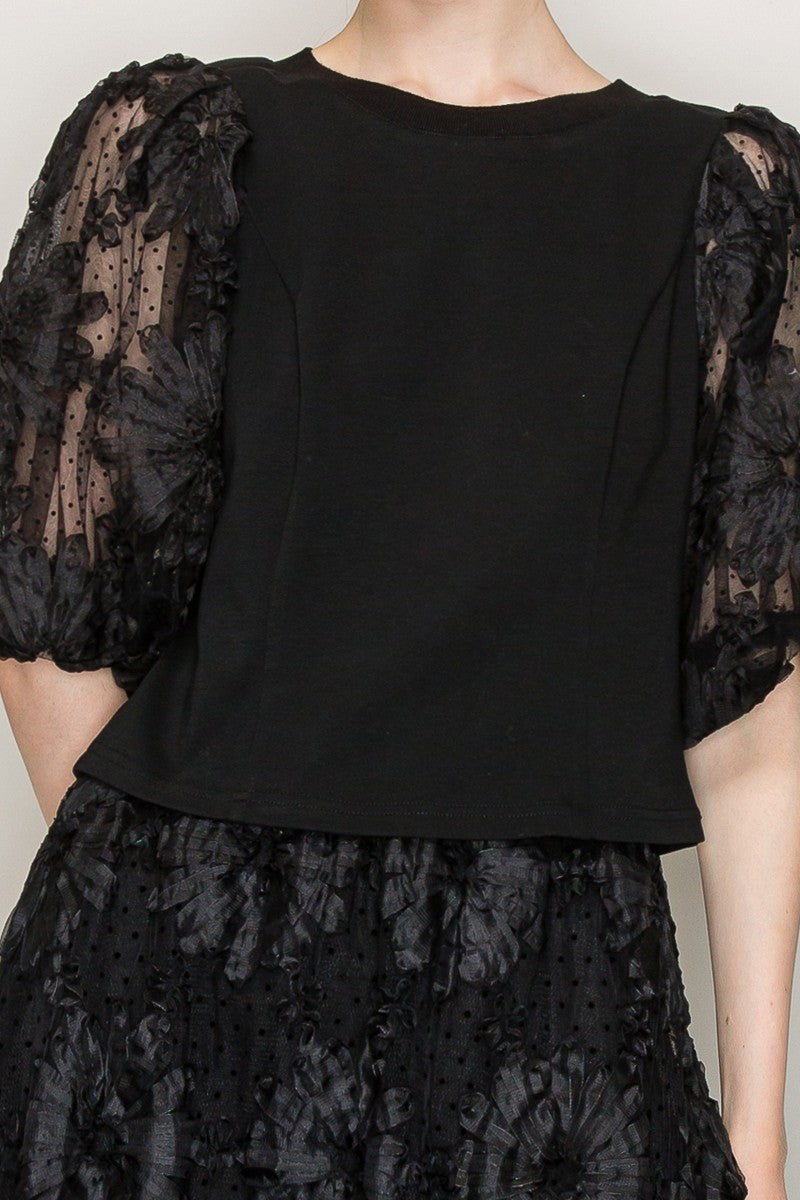 Donna Floral Puff Sleeve Top
