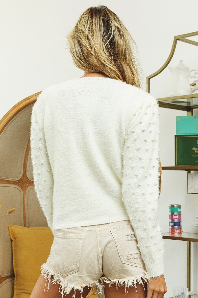 Priscilla Pearl  Bow Sweater