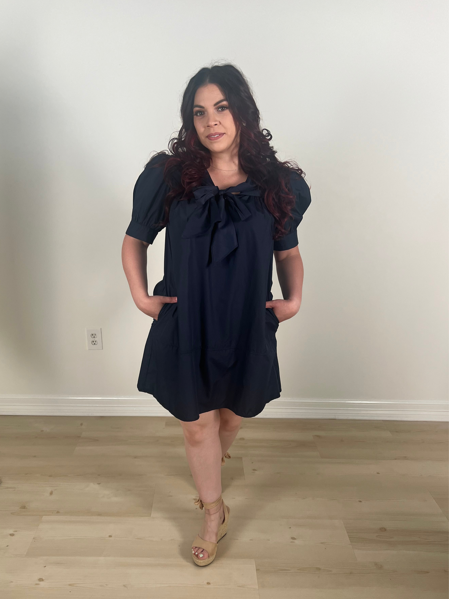 The Margot Puff Sleeve Sailor Dress