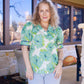 Renee mint floral blouse