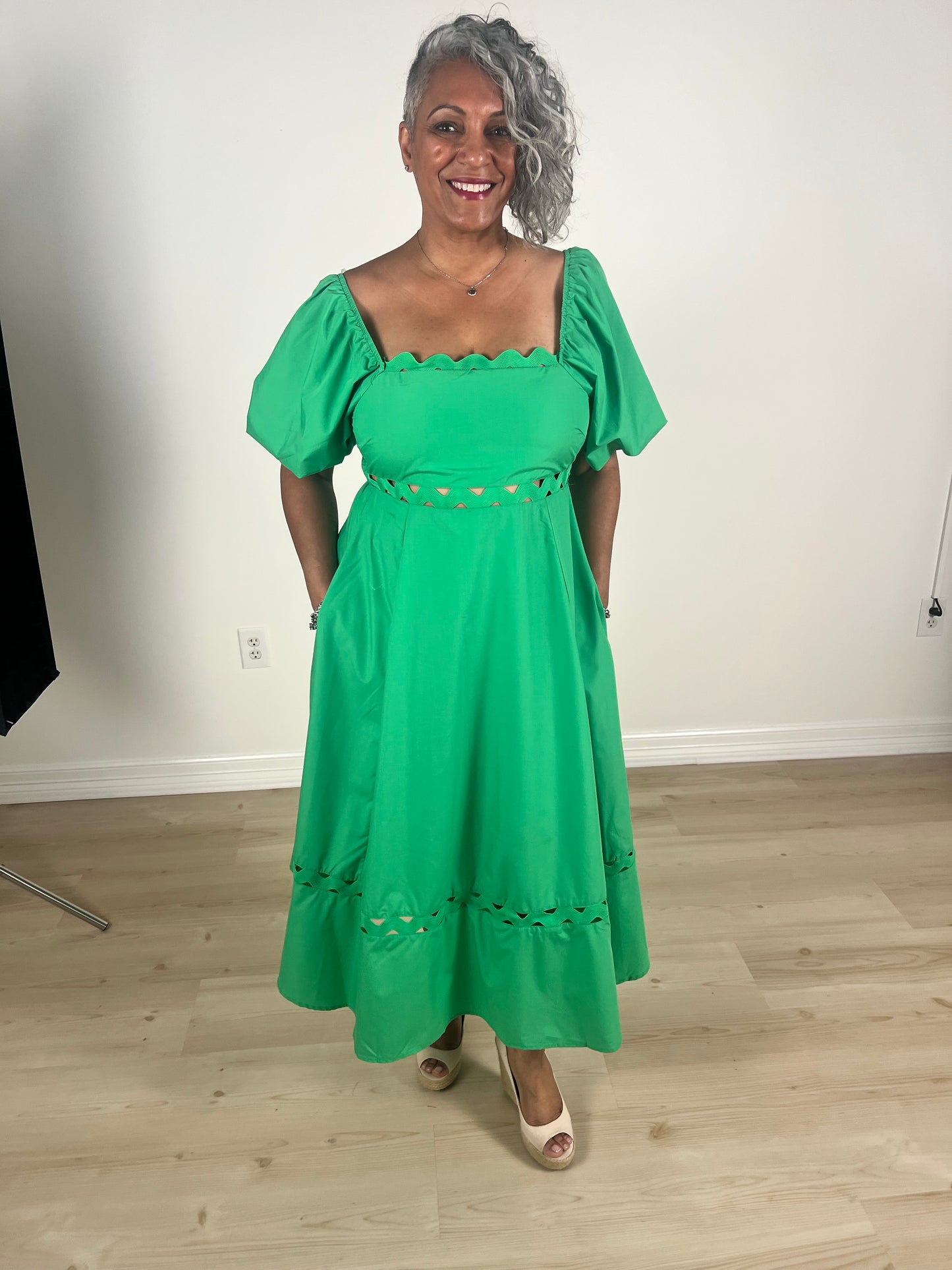 Kelly green dress