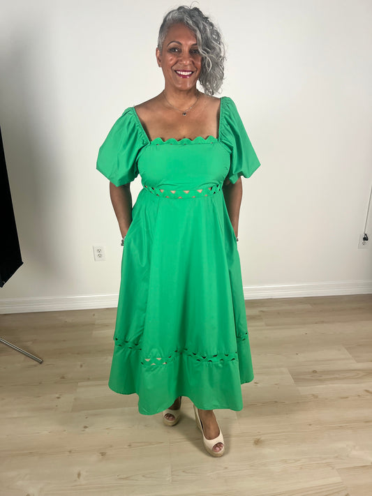 Kelly green dress