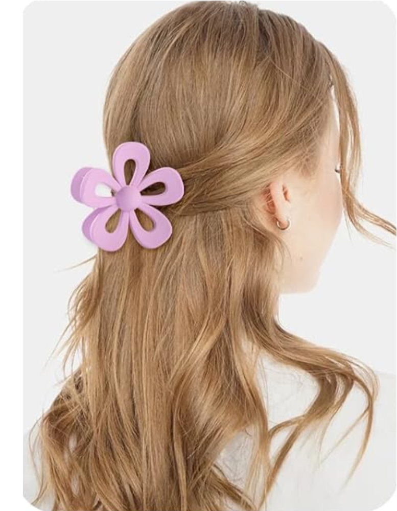 Jenny Open Floral Large Hair Clip- Pastel