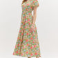 Marigold Floral Midi Dress