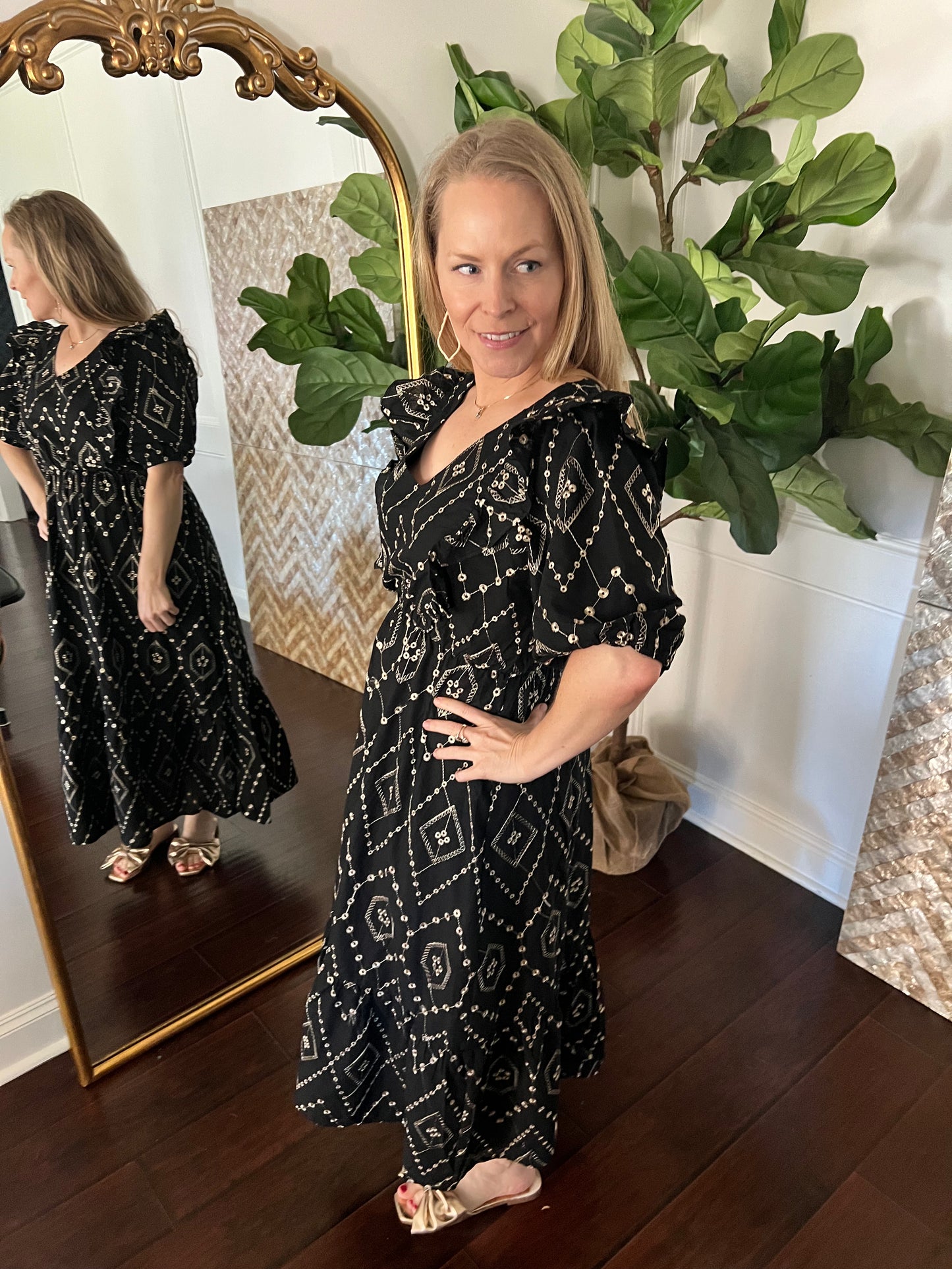 Avery embroidered eyelet dress