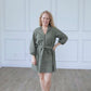 Olive Embroidered Dress