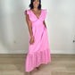 Emily Poplin Tie-Back Maxi Dress