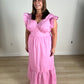 Emily Poplin Tie-Back Maxi Dress