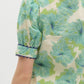 Renee mint floral blouse
