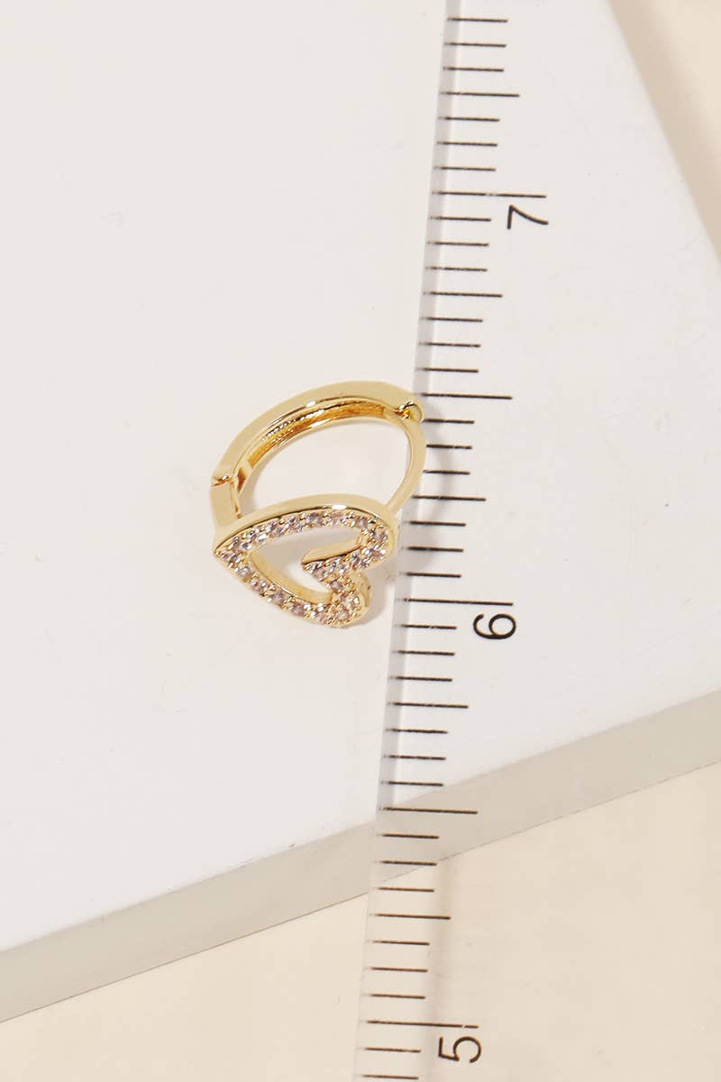 Mini Heart Hoop Earrings