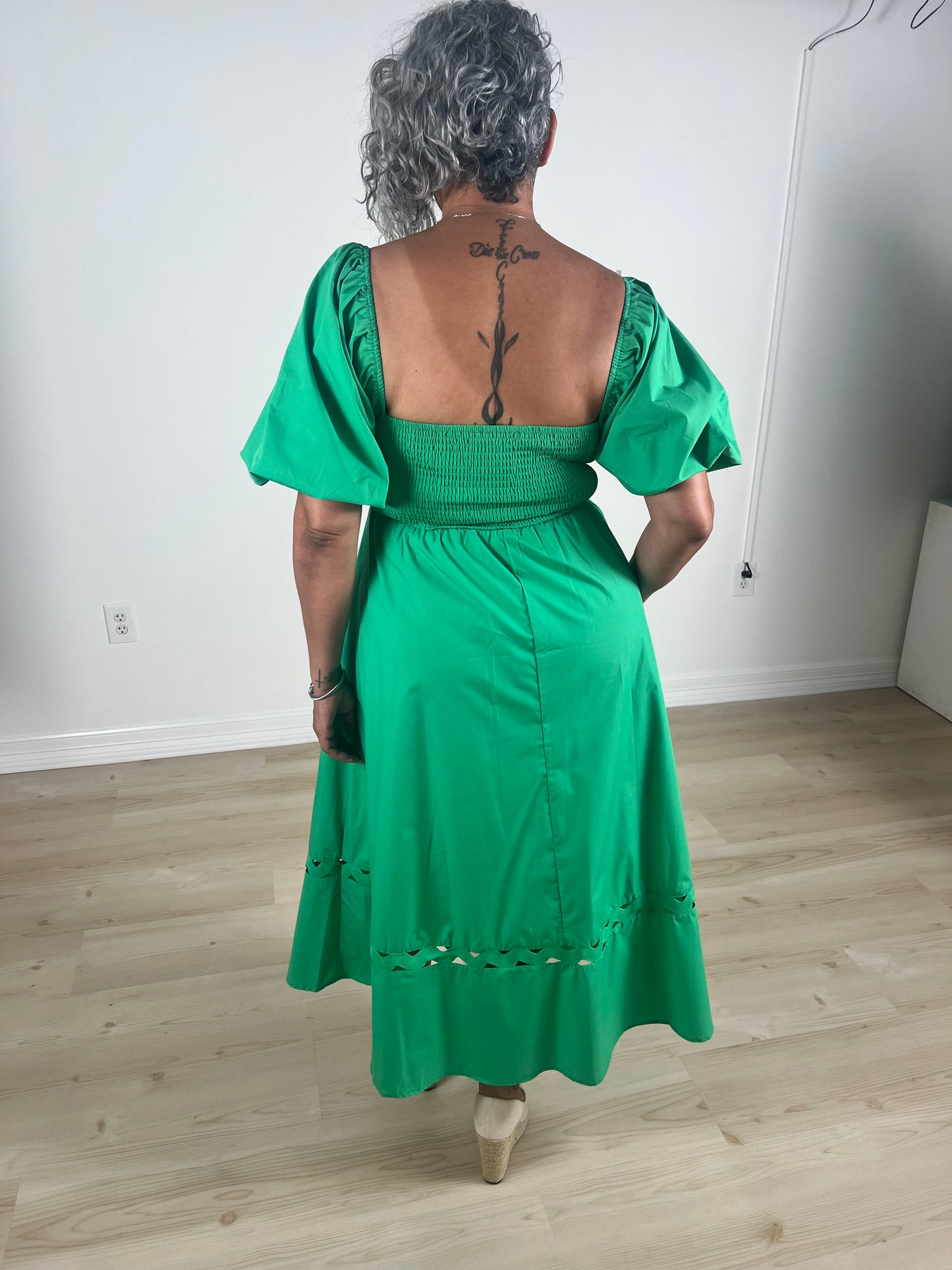 Kelly green dress