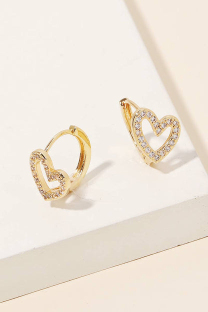Mini Heart Hoop Earrings