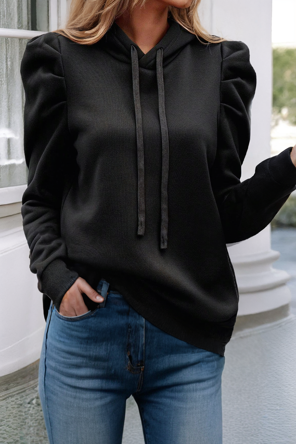 Shannon structured shoulder sweatshirt