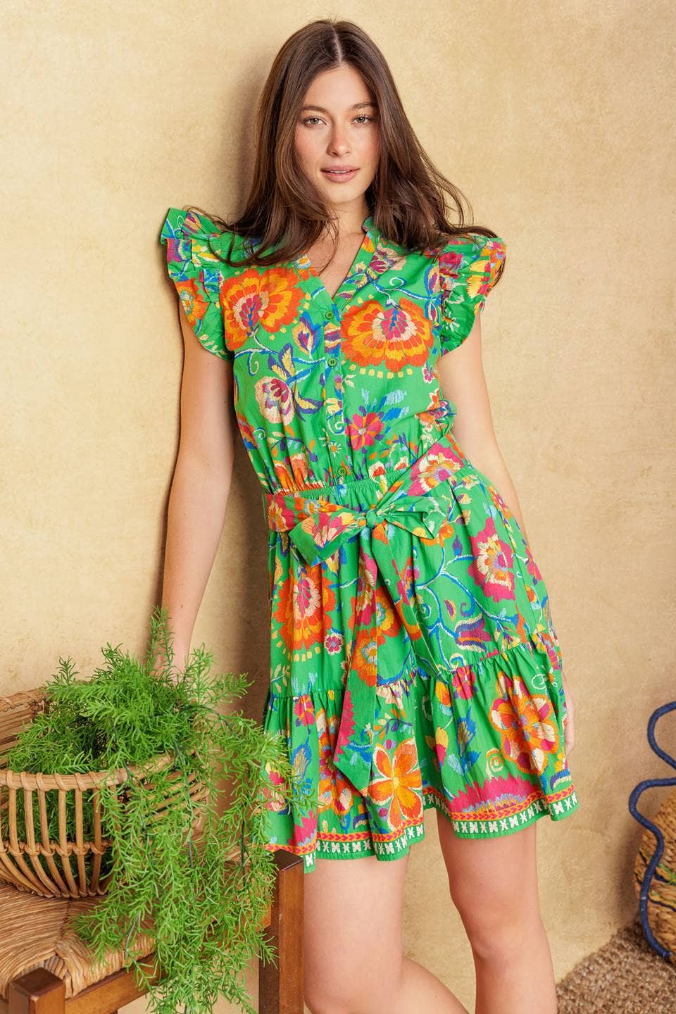 Jade Floral Mini Dress