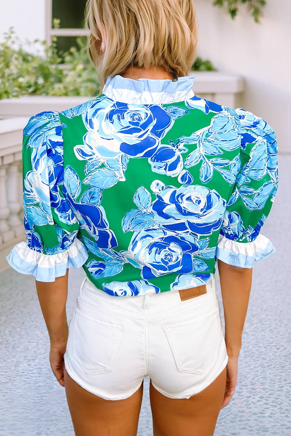 Shelby Ruffle Floral Print Top