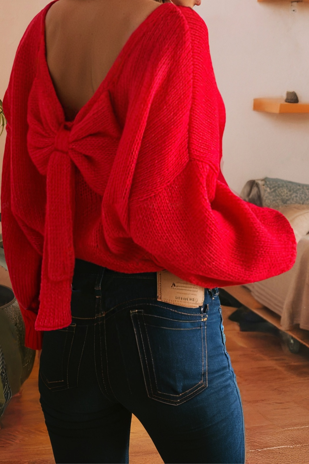 The Scarlett Bow Back Sweater