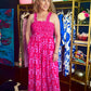 Blair Pink Floral Smocked Jumpsuit