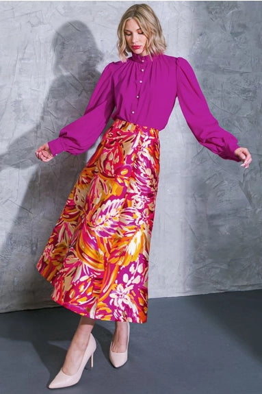 Candance woven midi skirt