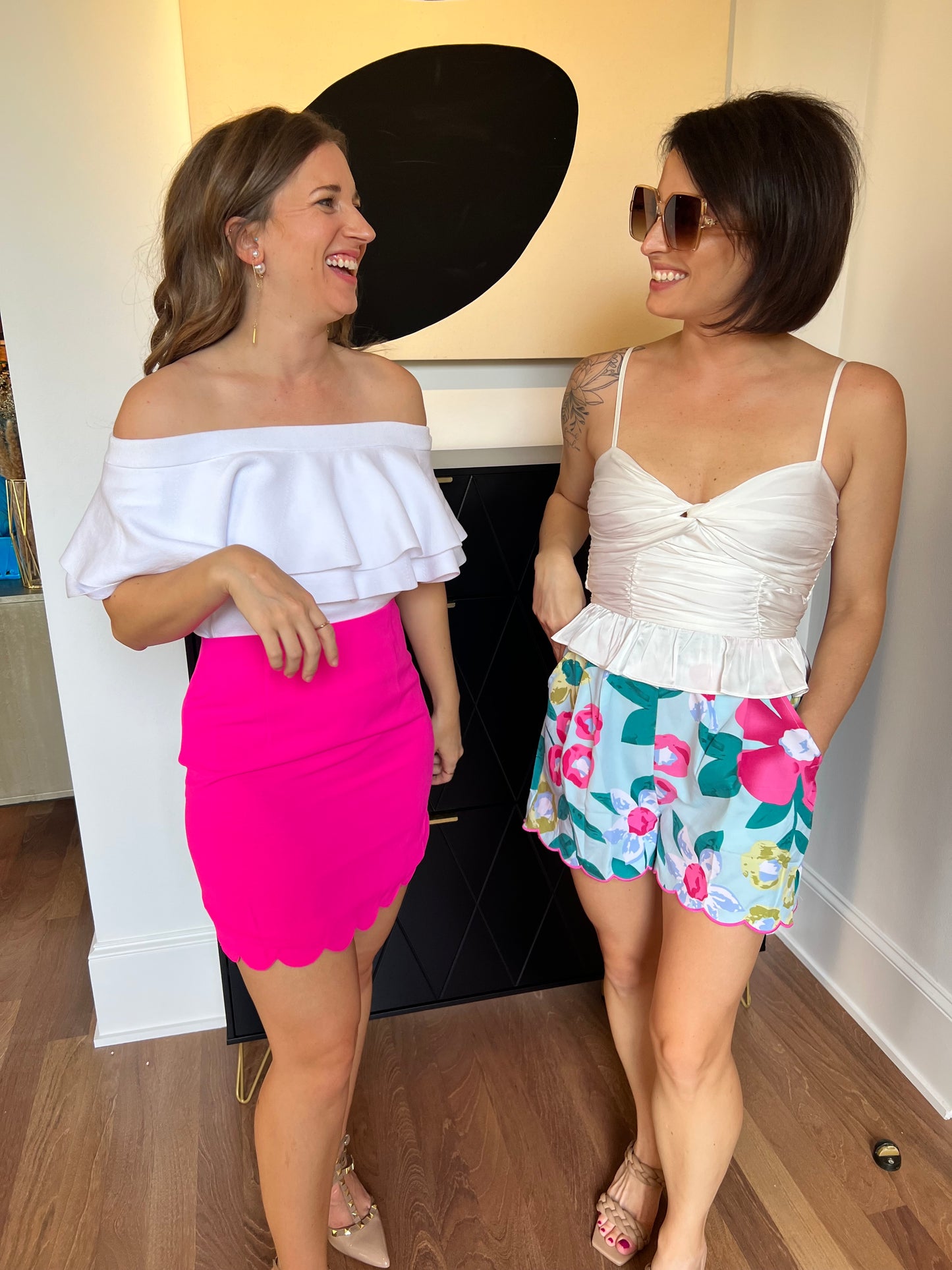 Farrah Fuchsia Mini Skirt