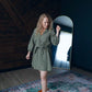 Olive Embroidered Dress