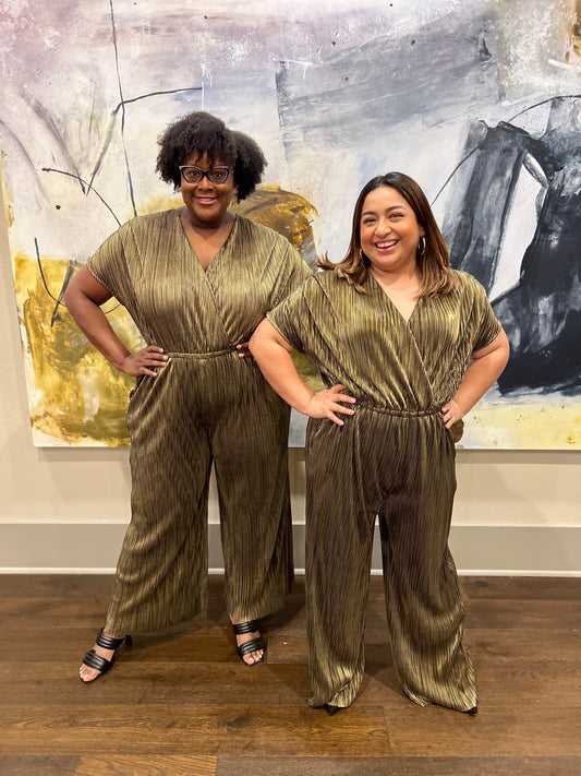 Anastasia Metallic Shimmer Jumpsuit Curvy