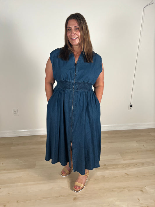 Daisy Denim Midi Dress