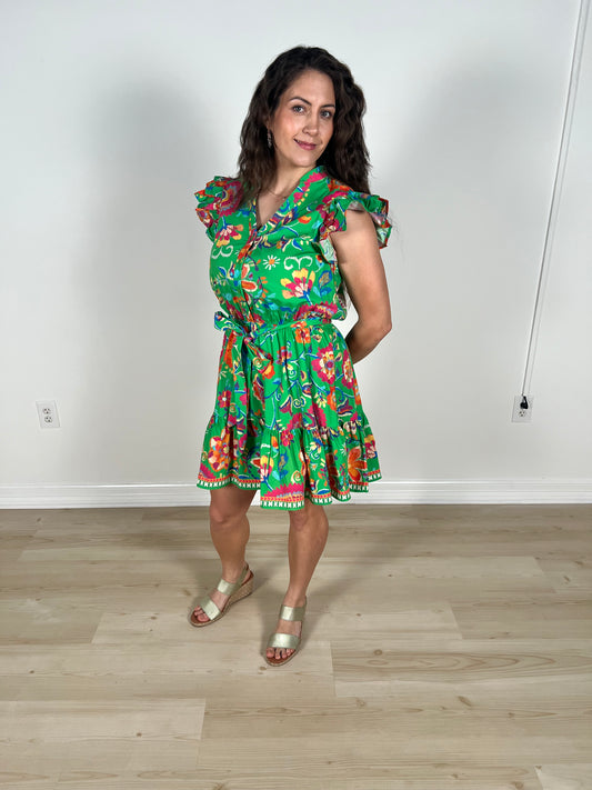 Jade Floral Mini Dress