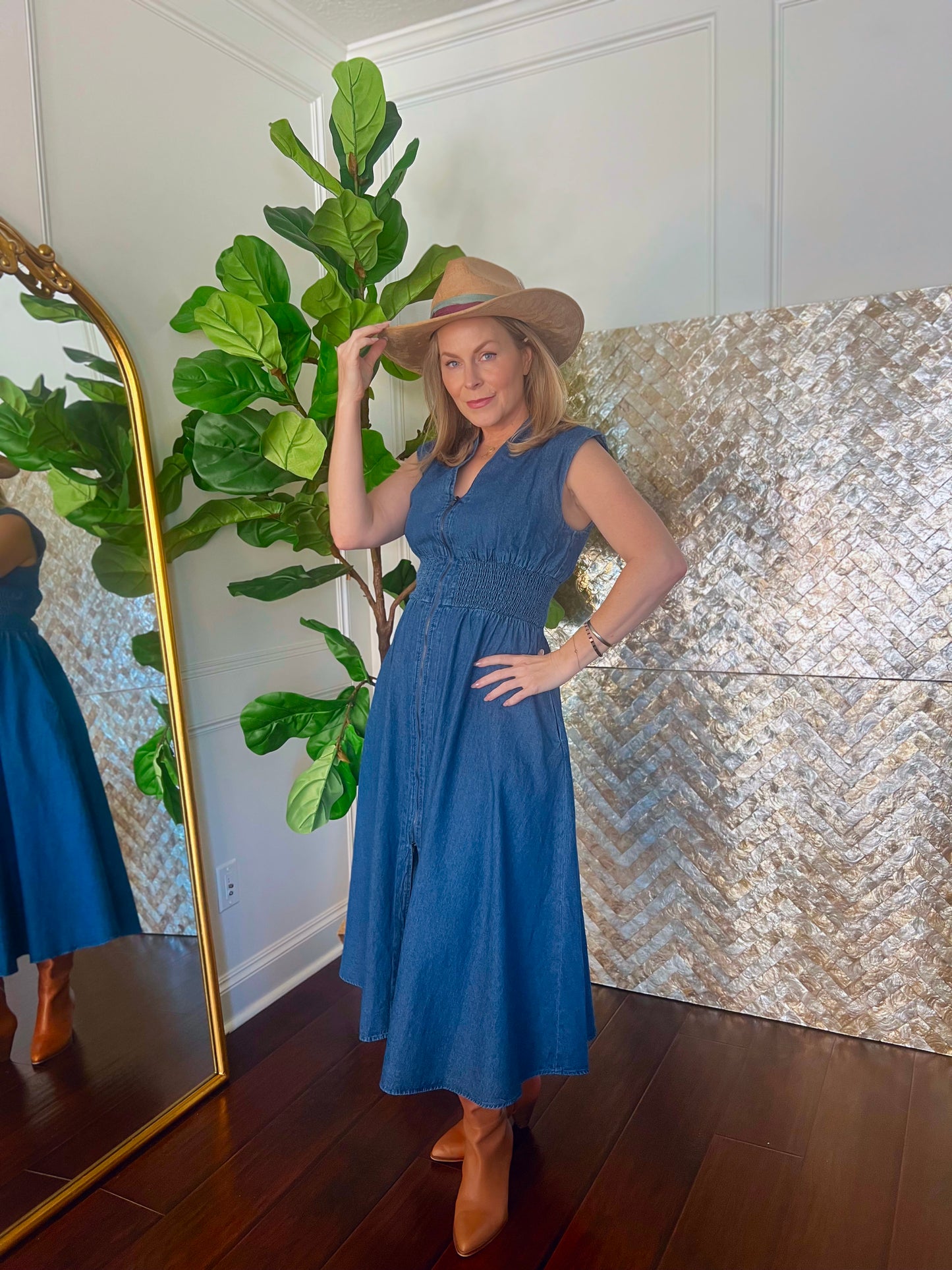 Daisy Denim Midi Dress